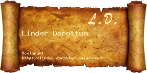 Linder Dorottya névjegykártya